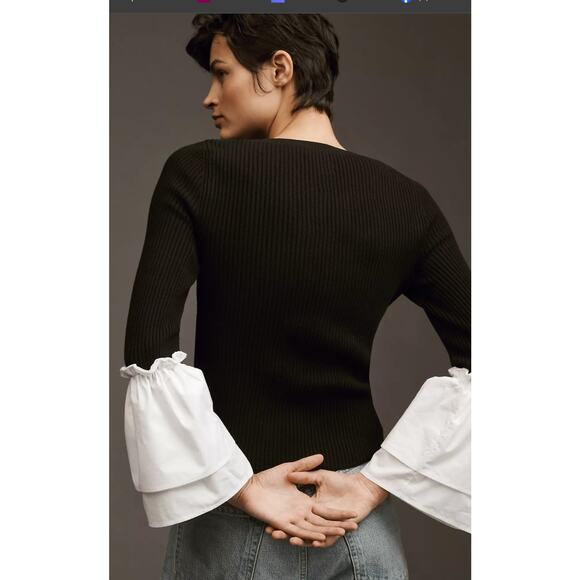 Anthropologie Maeve Bell-Sleeve Sweater - New XS - Picture 1 of 5
